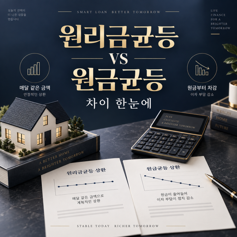 3억 대출 30년, 원리금균등과 원금균등 얼마나 차이 날까?