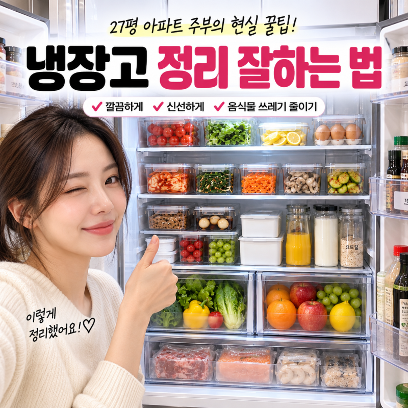 냉장고 정리 잘하는 법｜장보고 와도 흐트러지지 않는 현실적인 수납 방법