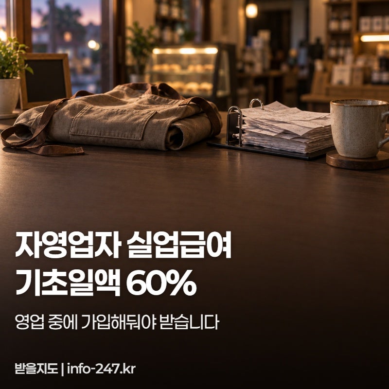 자영업자도 실업급여 210일, 장사할 때 가입해둬야 합니다