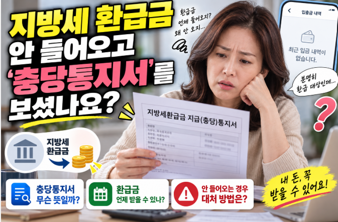 지방세 환급금 안 들어오고 '충당통지서'가 날아온 이유와 해결 방법