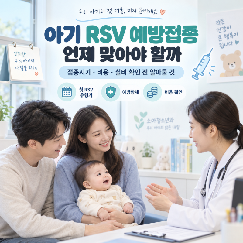 아기 RSV 예방접종 언제 맞아야 할까｜접종시기·비용·실비 확인 전 알아둘 것