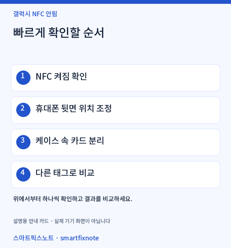 갤럭시 NFC 안됨? 교통카드·태그가 인식되지 않을 때 체크할 것