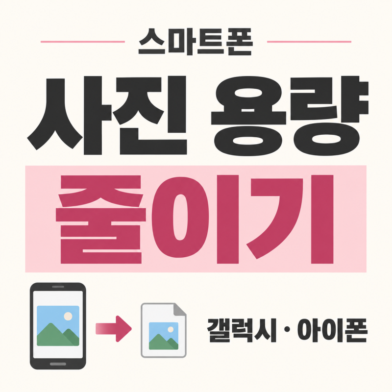 스마트폰 사진 용량 줄이기, 갤럭시·아이폰 기본 기능으로 따라 하기