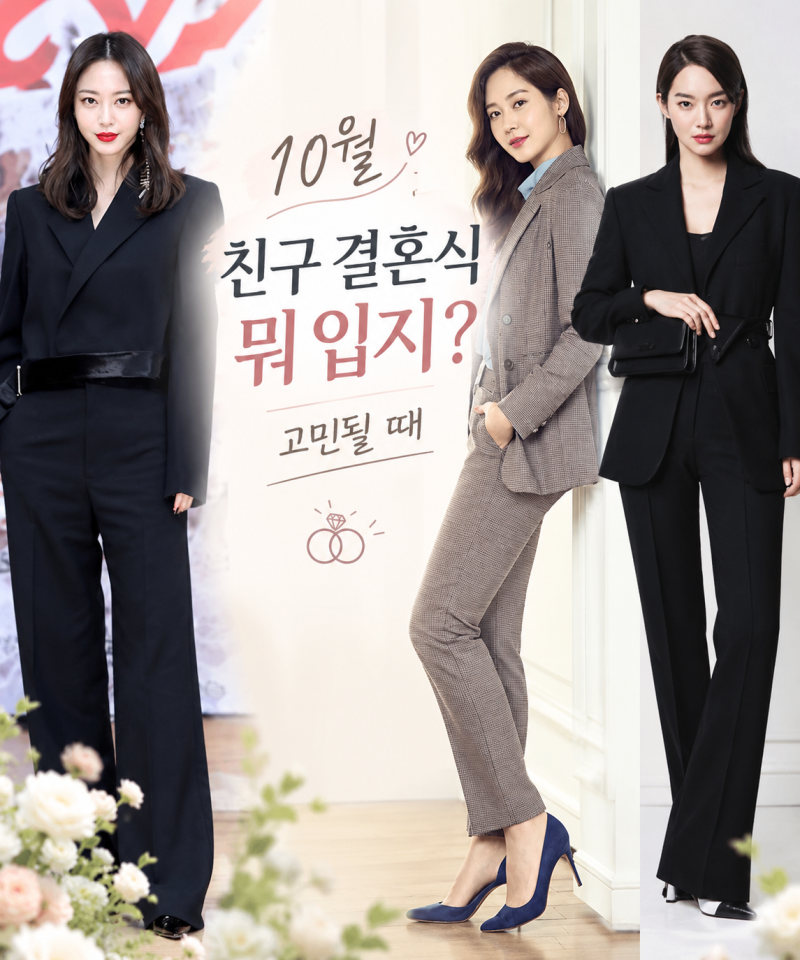 연예인 하객룩 참고해요! 10월 친구 결혼식 뭐 입지? 고민될 때