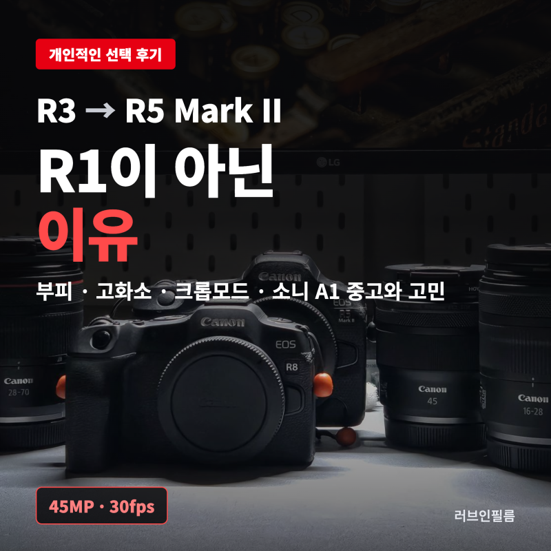 캐논 R3에서 R1이 아닌 R5 Mark II를 선택한 이유 | 소니 A1 중고와 끝까지 고민한 후기