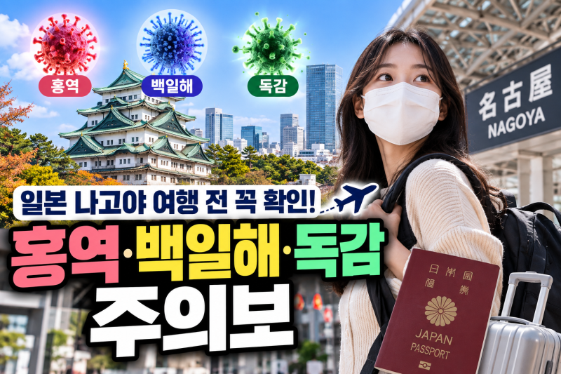 일본 나고야 여행 전 꼭 확인, 홍역·백일해·독감 주의보