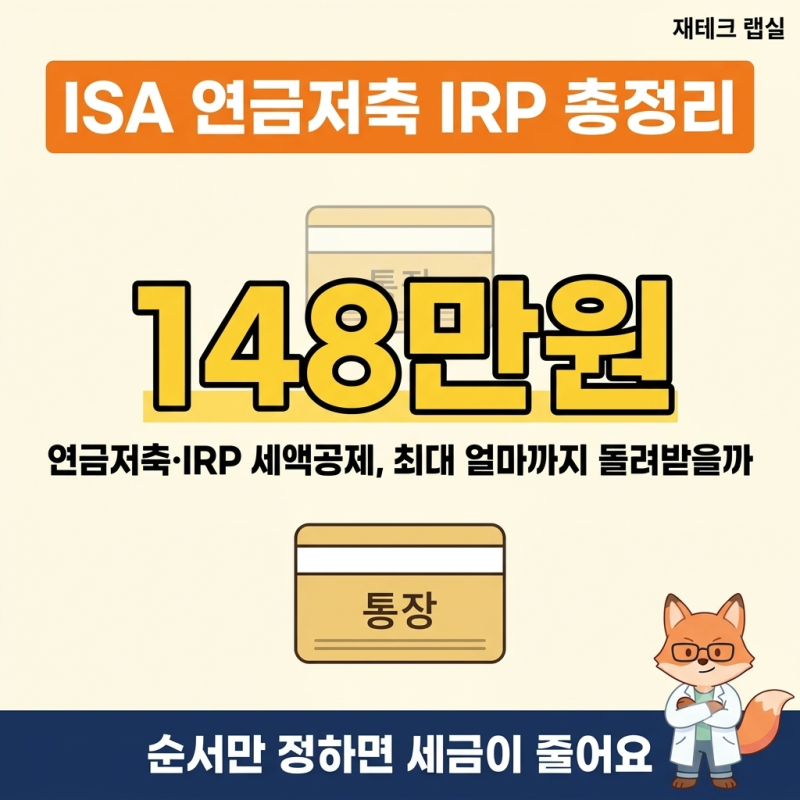 ISA 연금저축 IRP 총정리 — 9편 모아봤어요, 세금 줄이려면 어떤 순서로 채워야 하나요