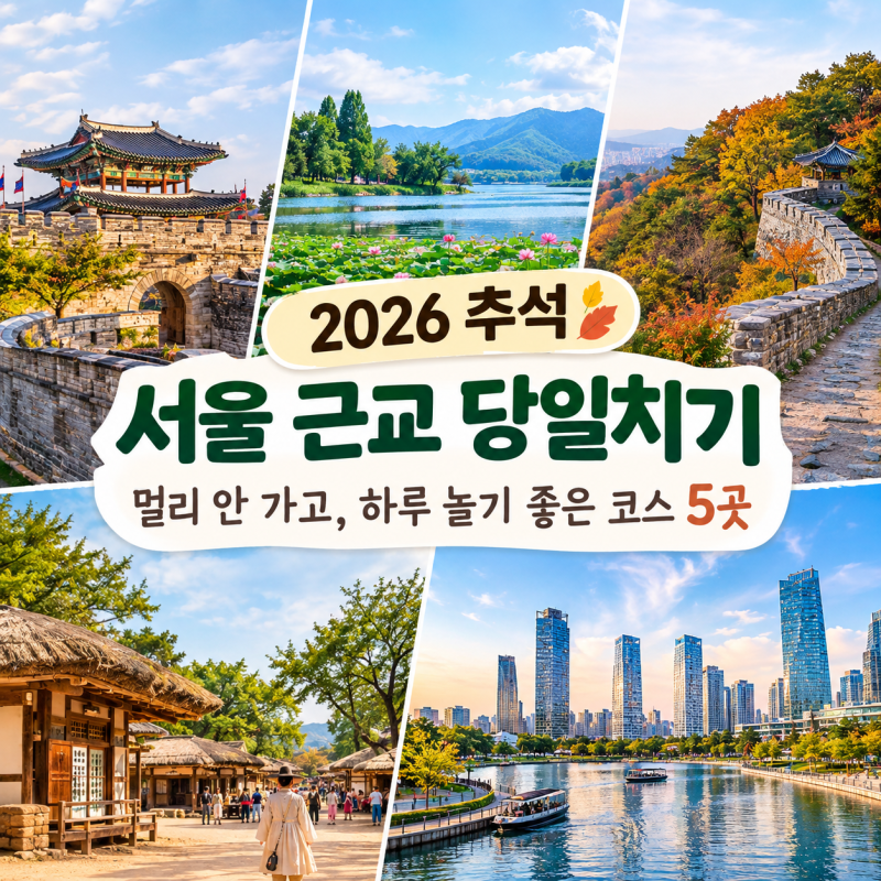 2026 추석 서울 근교 당일치기｜멀리 안 가고 하루 놀기 좋은 코스 5곳