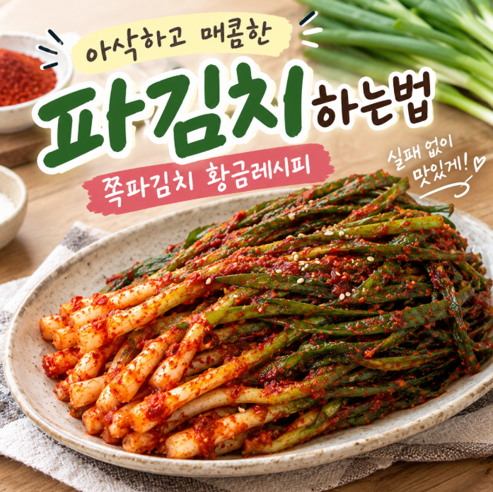 파김치 하는법 쪽파김치 황금레시피, 실패 없이 맛있게 담그는 방법