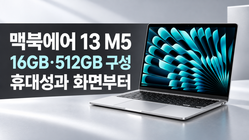 맥북에어 13 M5 16GB 512GB, 13형 구성을 고를 때 볼 기준