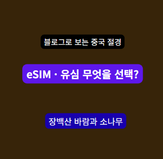 중국여행 eSIM·유심 완벽가이드