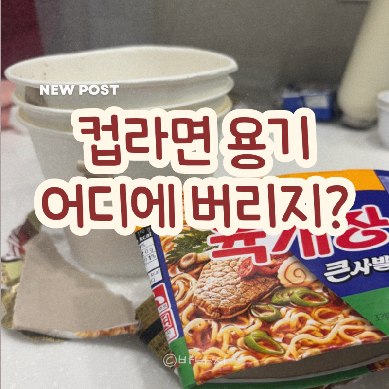 컵라면 용기 재활용될까? 종이·스티로폼 분리수거 방법