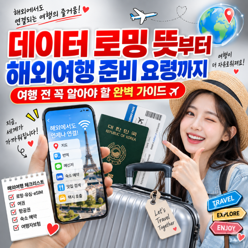 데이터 로밍 뜻부터 해외여행 준비 요령 | 여행 전 꼭 알아야 할 완벽 가이드