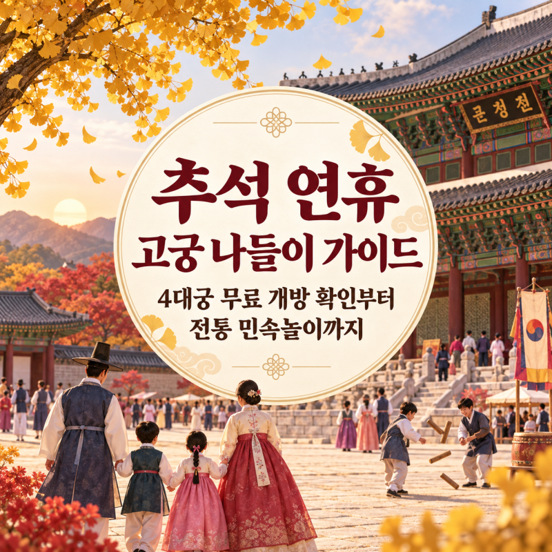 추석 연휴 고궁 나들이 가이드: 4대궁 무료 개방 확인부터 전통 민속놀이까지