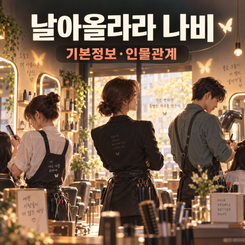 [드라마] 날아올라라 나비 기본정보·인물관계｜김향기·최다니엘 미용실 드라마