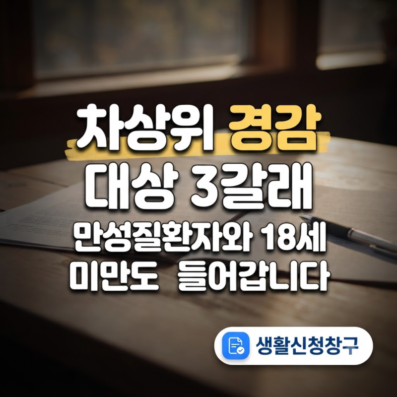 차상위 본인부담경감 총정리 (+대상 3갈래, 진단서는 3개월 이내)