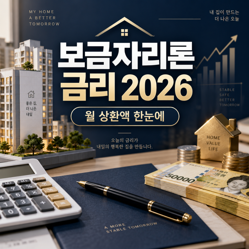 보금자리론 금리 2026, 9월 4.90~5.20%…3억 빌리면 월 얼마?