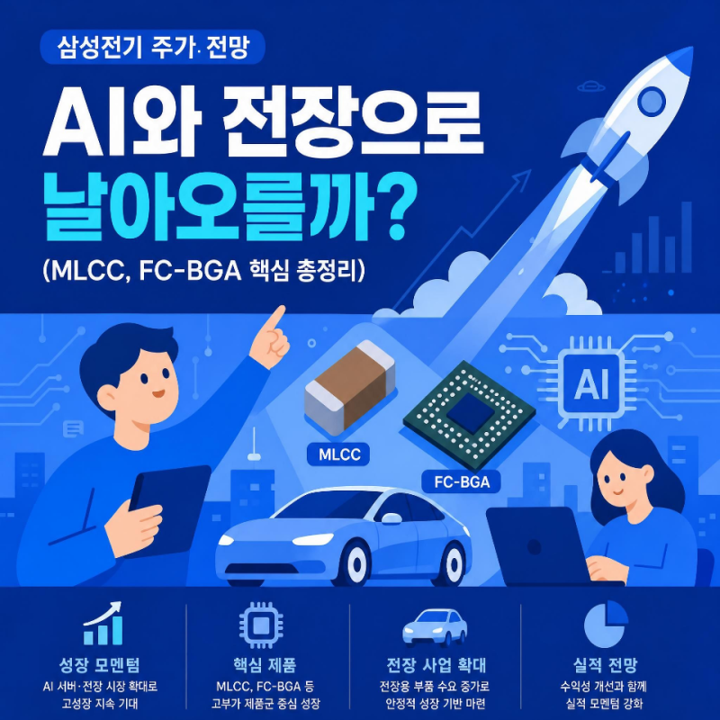 [삼성전기 주가 전망] AI와 전장으로 날아오를까? (MLCC, FC-BGA 핵심 총정리)
