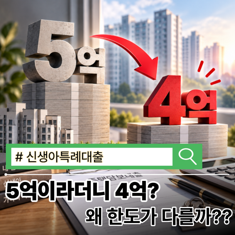 5억까지 나온다더니 왜 4억? 신생아특례대출 한도가 달라진 이유