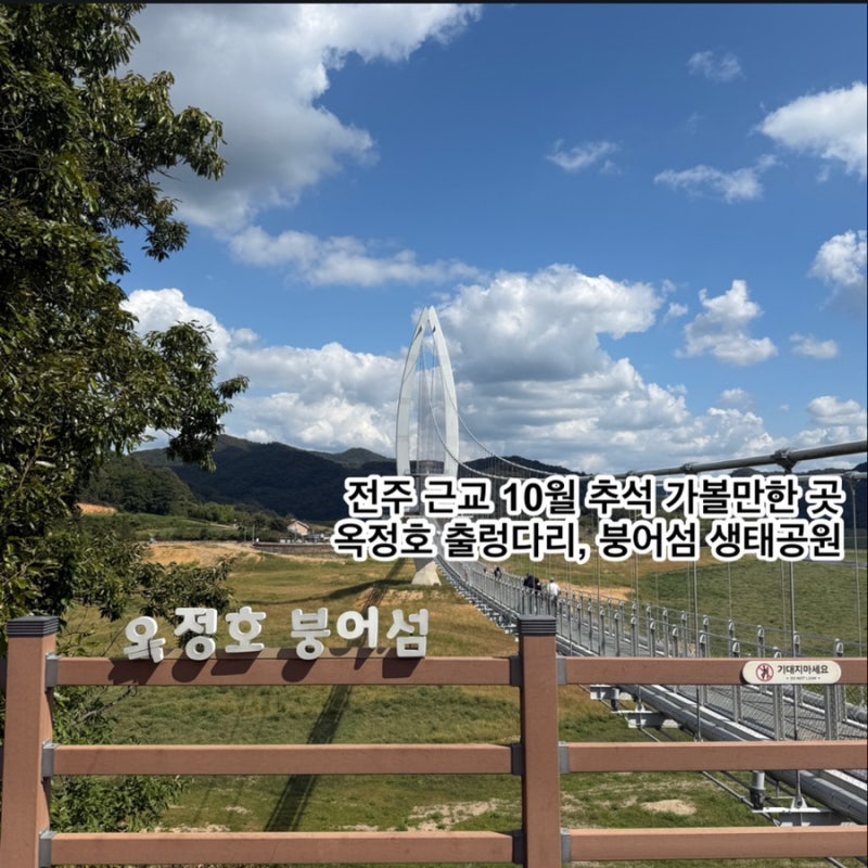 전주 근교 10월 추석 가볼만한 곳 | 옥정호 출렁다리, 붕어섬 생태공원