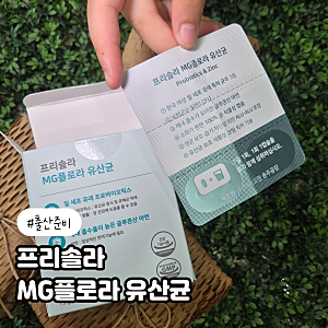 임산부 유산균 추천 프리솔라 MG플로라 유산균 꼼꼼하게 비교해본 후기