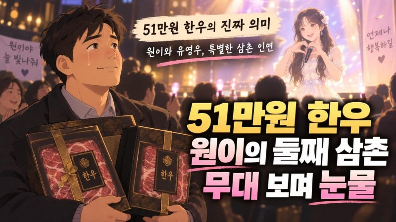 유영우 51만원 한우 선물, 리센느 원이와 ‘둘째 삼촌’ 인연의 진짜 의미