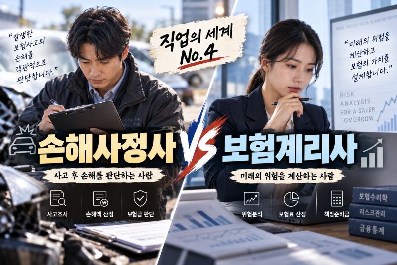 직업의 세계 No.4｜손해사정사 vs 보험계리사, 뭐가 다를까? 하는 일·시험·취업·현실 총정리