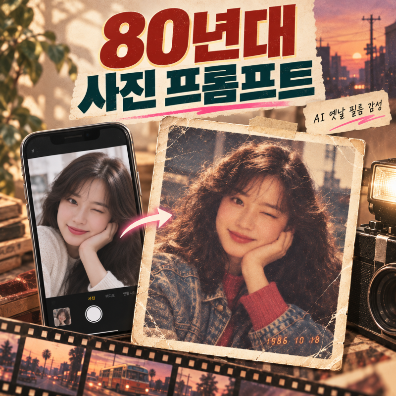 80년대 사진 프롬프트 만드는 법, AI로 옛날 필름 감성 제대로 살리기