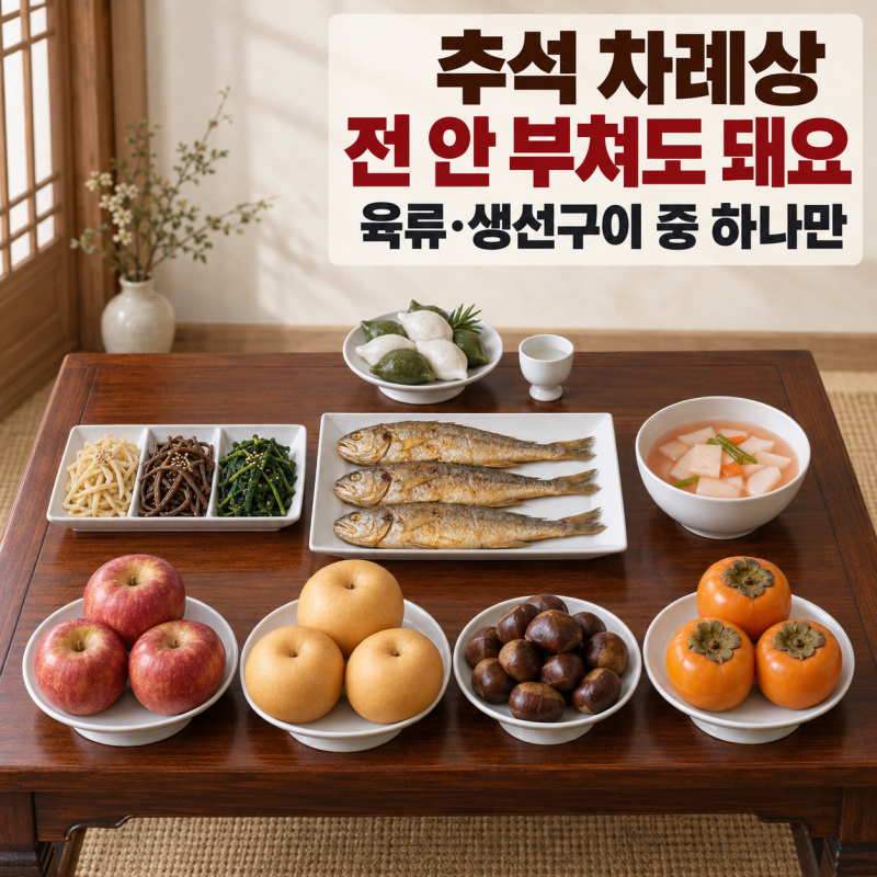 추석에도 전 안 부쳐도 돼요. 성균관 기준 추석 명절 차례상 음식 9가지