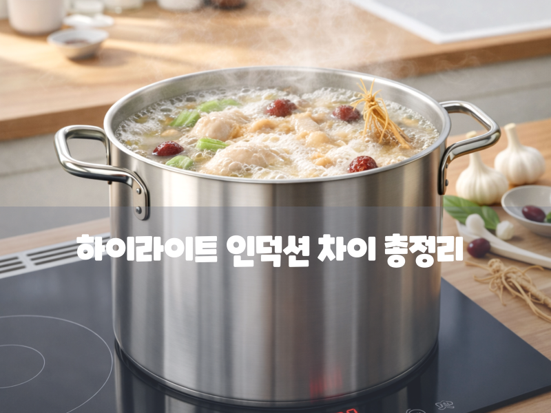 하이라이트 인덕션 차이 총정리 전기레인지 구매 전 필수 체크 리스트