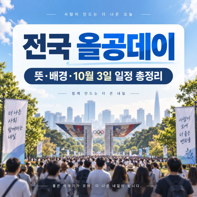 전국 올공데이란? 뜻부터 10월 3일 일정·국토대장정까지 총정리