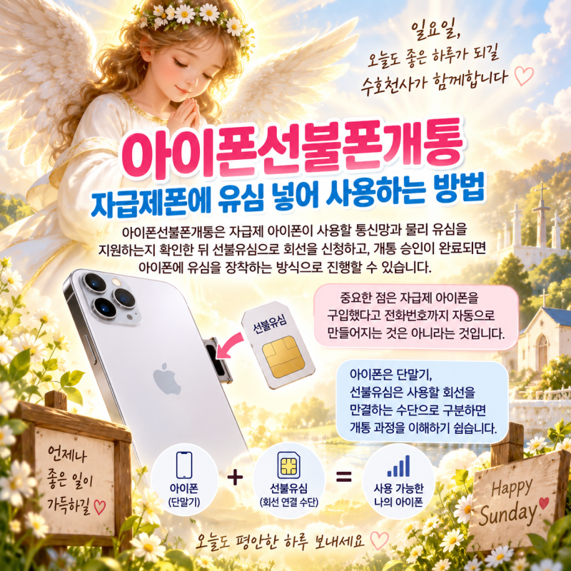 아이폰선불폰개통 자급제폰에 유심 넣어 사용하는 방법