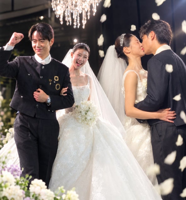 환승연애 1호 부부 나왔다! 시즌3 공상정·서민형 결혼식 현장 공개 출연진 총출동
