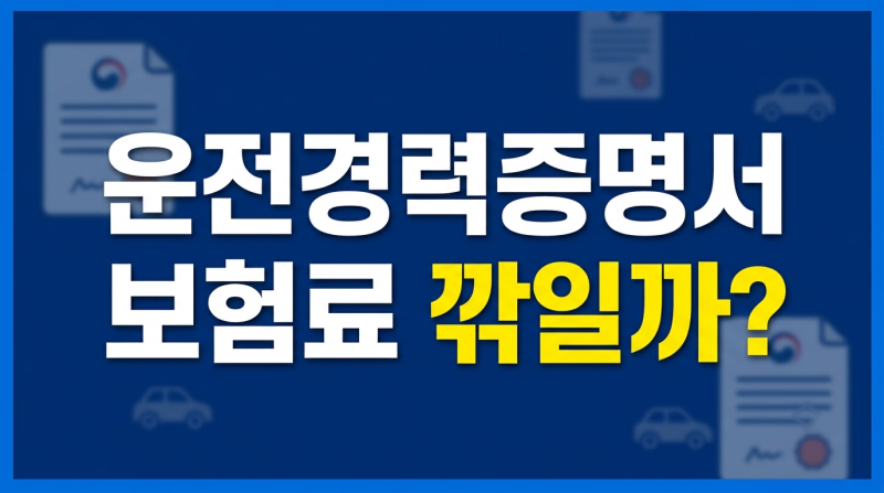 운전경력증명서 보험할인 되는 경력과 안 되는 경력