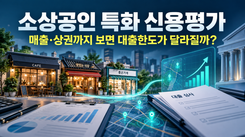 소상공인 특화 신용평가, 매출·상권까지 보면 대출한도가 달라질까?