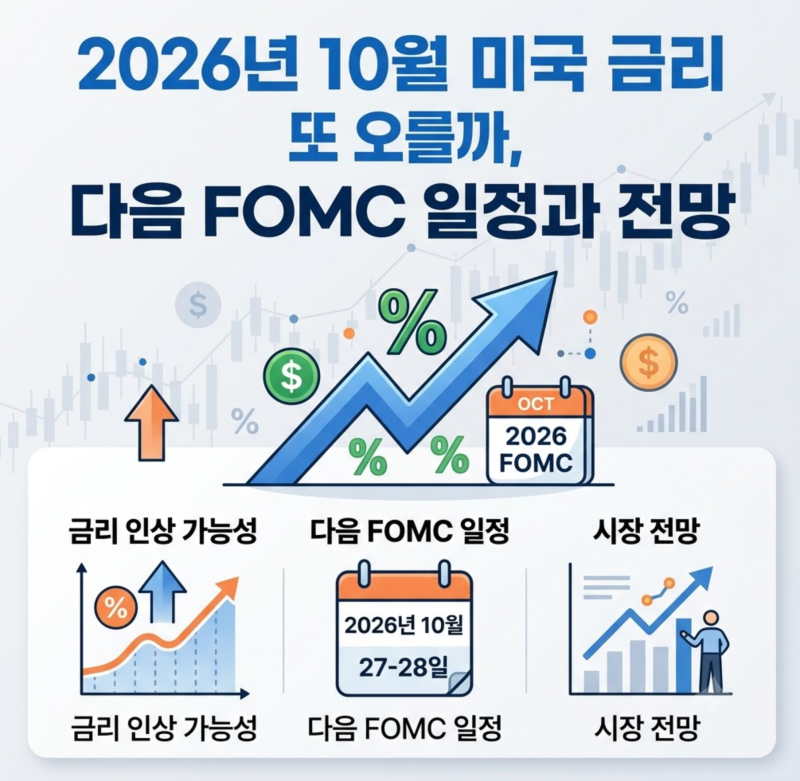 2026년 10월 미국 금리 또 오를까, 다음 FOMC 일정과 전망
