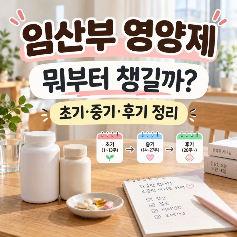 임산부 영양제 뭐부터 챙겨야 할까? 초기·중기·후기 복용시기 정리