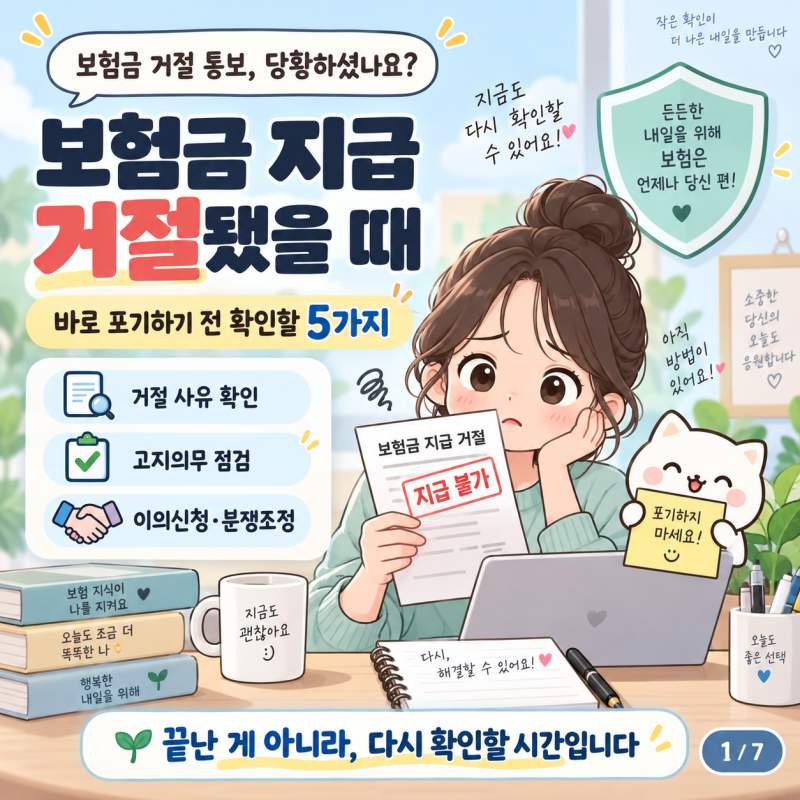 보험금 지급 거절됐을 때｜바로 포기하기 전 확인할 5가지