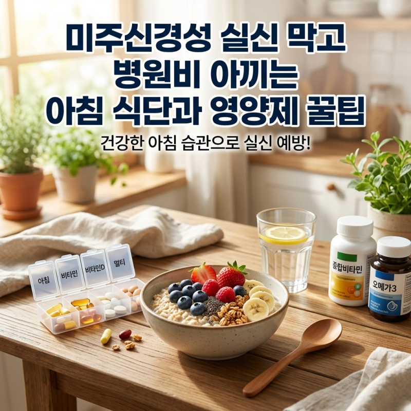 미주신경성 실신 막고 병원비 아끼는 아침 식단과 영양제 꿀팁