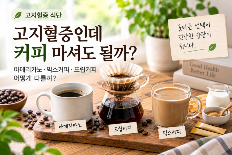 고지혈증인데 커피 마셔도 될까? 아메리카노·믹스커피 어떻게 다를까