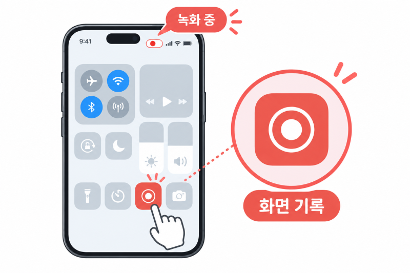 아이폰 화면 녹화하는 방법, 소리까지 같이 녹음하려면?