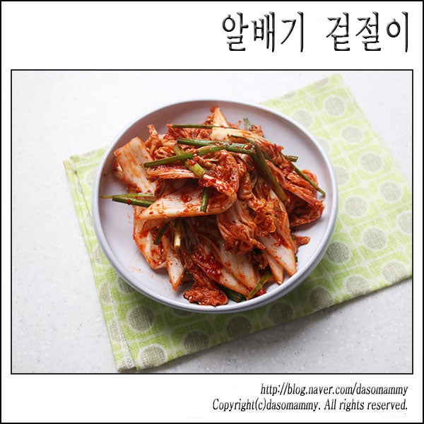 알배기겉절이 배추겉절이레시피 겉절이양념