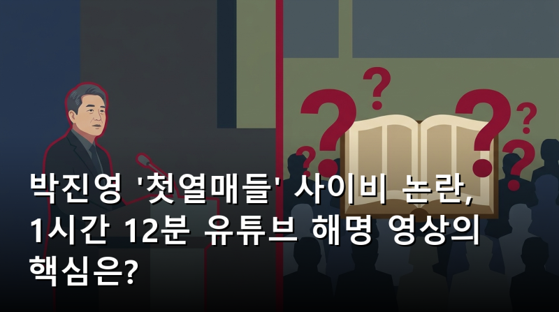박진영 '첫열매들' 사이비 논란, 1시간 12분 유튜브 해명 영상의 핵심은?