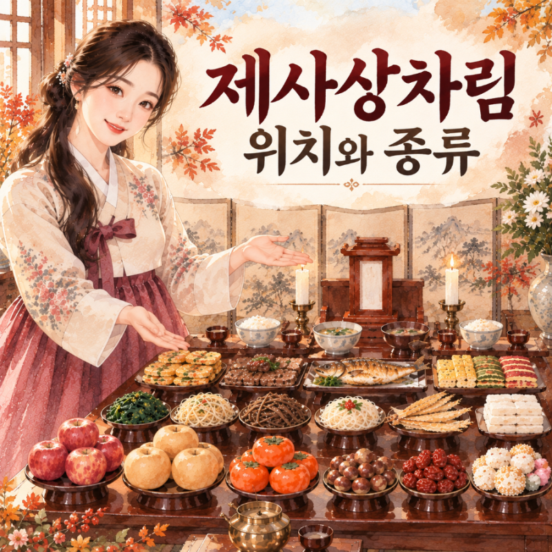 제사상차림 위치와 종류, 헷갈리는 음식 놓는 순서 한눈에 정리