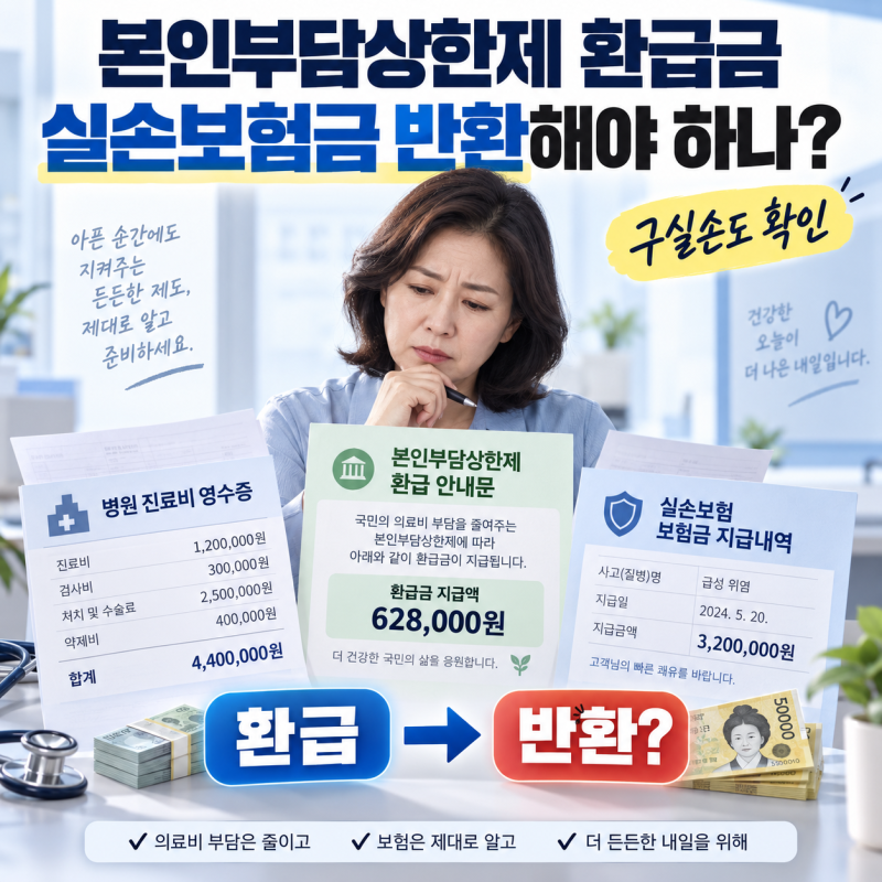 본인부담상한제 환급금 받으면 실손보험금 반환해야 하나? 구실손도 확인하세요