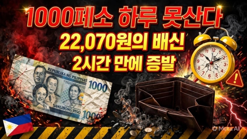필리핀환율 1000페소, 솔직히 하루 못 산다 - 22,070원의 배신 (2026)