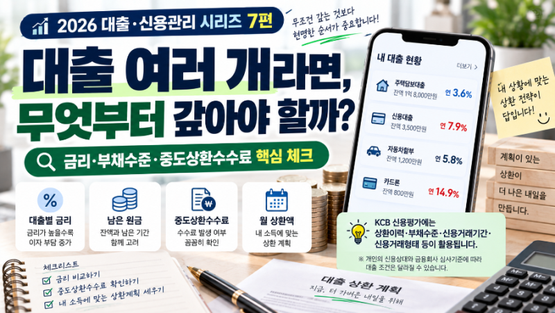[대출·신용관리 시리즈 7편] 대출 여러 개라면 무엇부터 갚아야 할까?｜2026 대출 상환 순서 ....