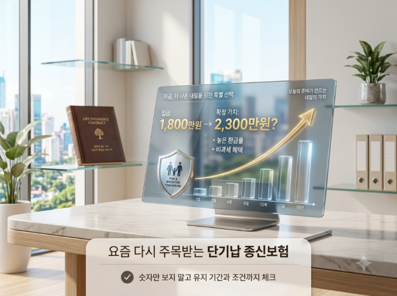1,800만원 납입 시 2,300만원 환급! 고환급률 저축성·연금보험 완벽 분석 총정리