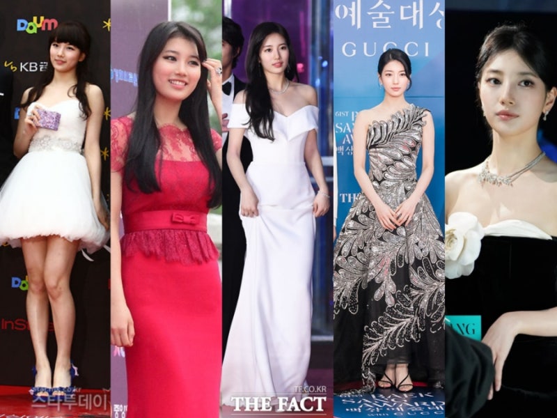 백상 드레숯 수지 시상식 드레스 변천사로 보는 완성형 미인이 되어가는 과정