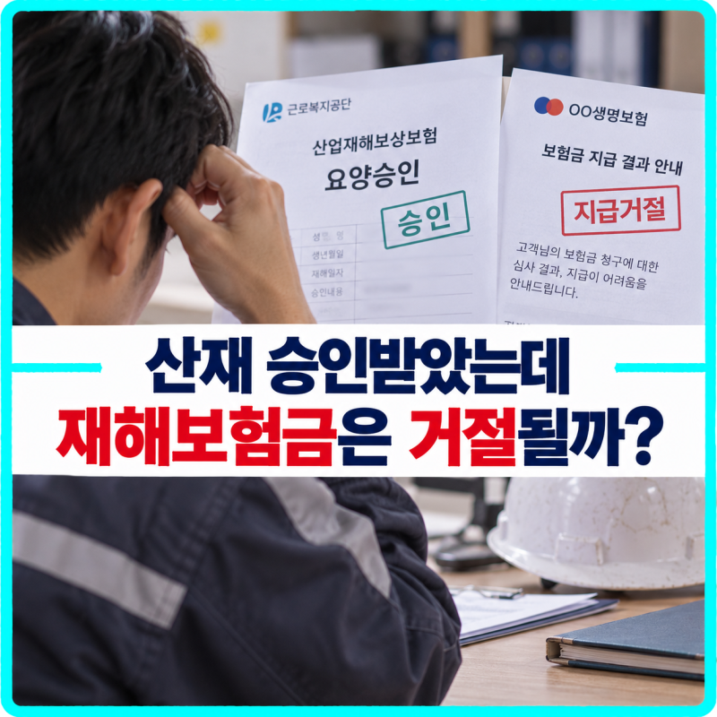 산재 승인받았는데 생명보험 재해보험금은 거절될 수 있나?